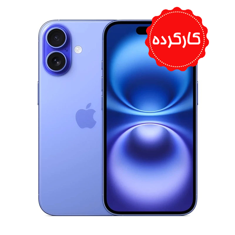 کارکرده - اپل آیفون 16 با حافظه 128 گیگابایت سلامت باطری 91 درصد پارت نامبر CH پک اصلی - دو سیم کارت